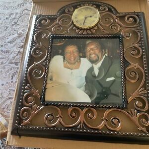 Elegant Copper and Black Wall Clock Frame